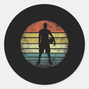Adesivo Jogador Bysketbyll Oferece diversão Retro Estilo d