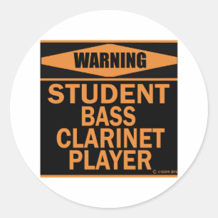 Adesivo Jogador Clarinet do Bass Estudante