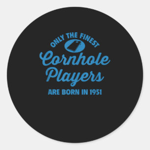 Adesivo Jogador Cornhole, de 74 anos, 1951, 74.o aniversár