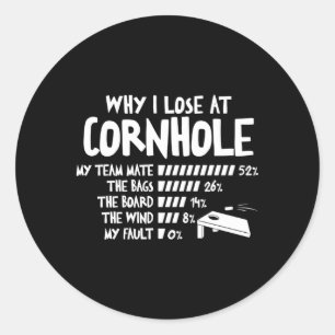 Adesivo Jogador Cornhole Porque Eu Perder No Humor Da Corn