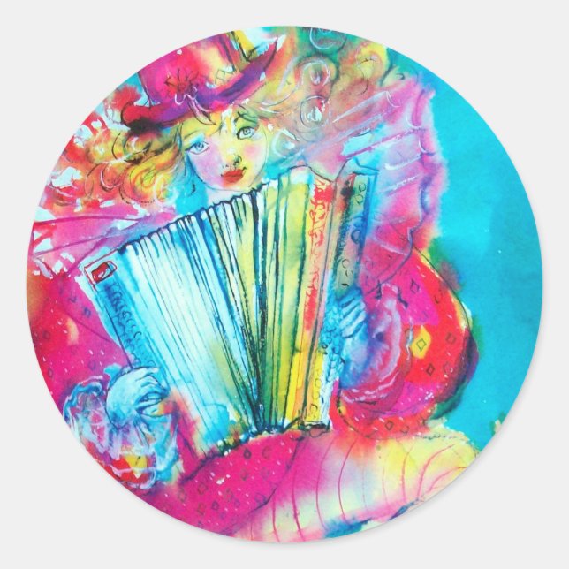 ADESIVO JOGADOR DE ACCORDION À NOITE (Frente)