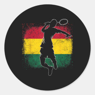 Adesivo Jogador de Badminton Bandeira Ghanesa Gana