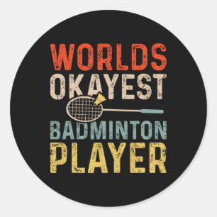 Adesivo Jogador de Badminton do Okayest do Mundo Badminton