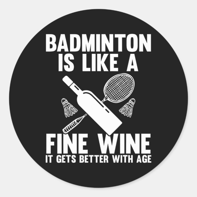 Adesivo Jogador de Badminton do Shuttle (Frente)