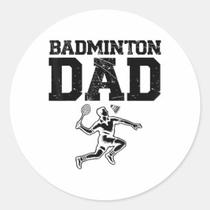 Adesivo Jogador de Badminton Engraçado Design 9