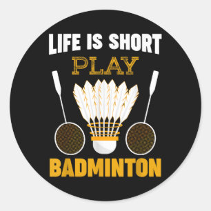Adesivo Jogador de Badminton Entusiasta de Badminton