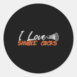 Adesivo Jogador de Badminton Jogo de Amor Adoro Shuttle S