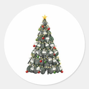 Adesivo Jogador de Badminton Luzes de Natal Árvore de Nata