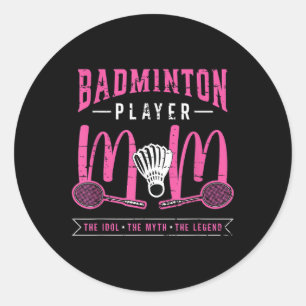 Adesivo Jogador De Badminton Mãe O Idol Racquet Sport Badm