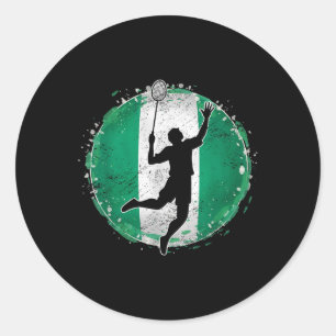 Adesivo Jogador de Badminton Nigéria Bandeira da Nigéria N