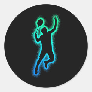 Adesivo Jogador de Badminton Peteca Homens Meninos Badmint