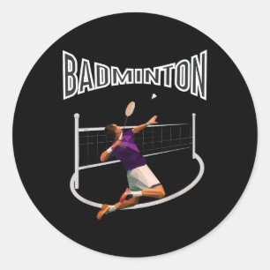 Adesivo Jogador de Badminton Shuttle Boys Jovens