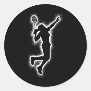 Adesivo Jogador de Badminton Shuttle Meninas Crianças Badm