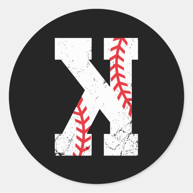 Adesivo Jogador de baseball K (Frente)