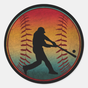Adesivo Jogador de Baseball Vintage
