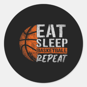 Adesivo Jogador de Basquete Comer Dormir Basquete Repetir