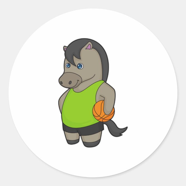 Adesivo Jogador de basquete de cavalos (Frente)