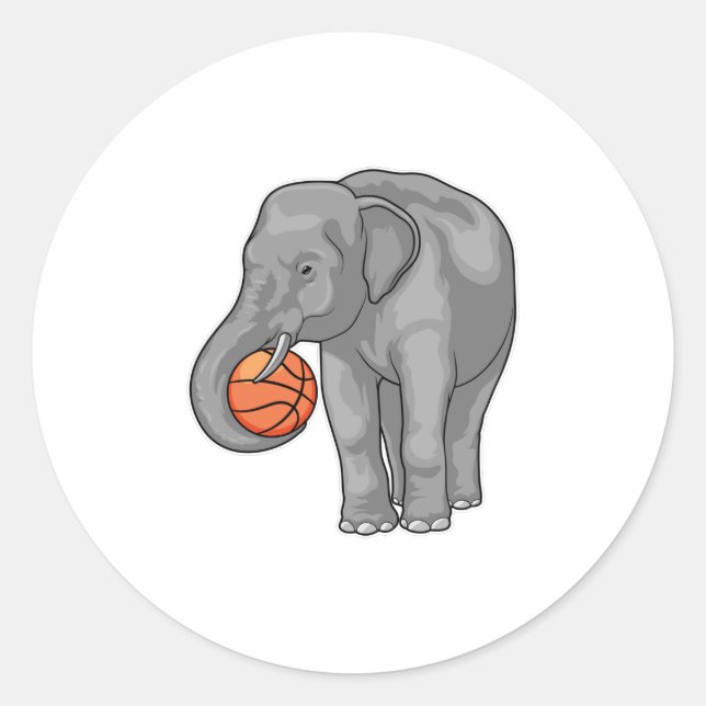 Adesivo Jogador de basquete de elefante (Frente)