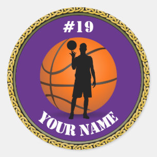 Adesivo Jogador de Basquete de Stickers - Adicionar Nome e