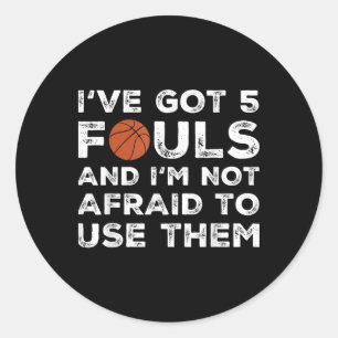Adesivo Jogador de Basquete Engraçado - Hoops 5 Fouds