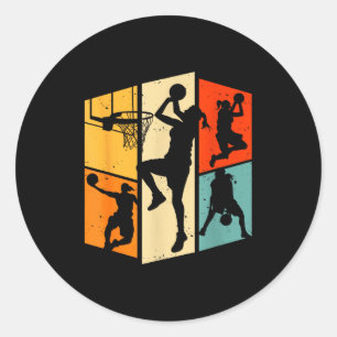 Adesivo Jogador de Basquete Equipe Silhueta Vintage