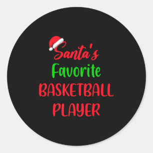 Adesivo jogador de basquete favorito do Papai Noel basquet