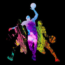 Adesivo jogador de basquete Silhouket