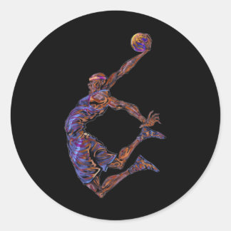 Adesivo Jogador de Basquete Slam Dunk