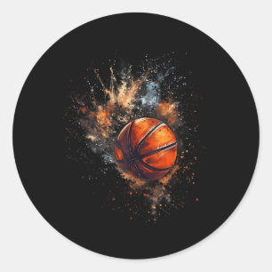 Adesivo Jogador de Basquetebol com Aquarela