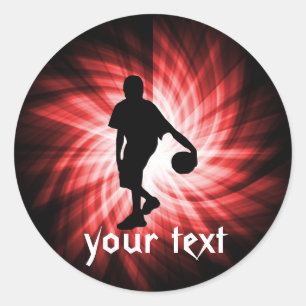 Adesivo Jogador de basquetebol; Vermelho