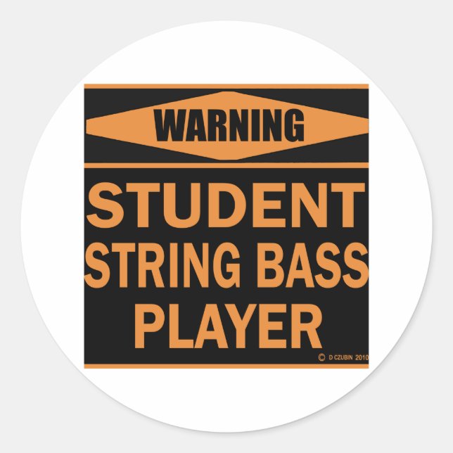 Adesivo Jogador de Bass de String Estudante (Frente)