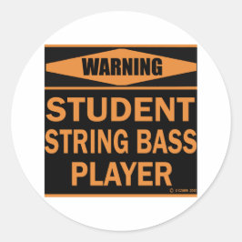 Adesivo Jogador de Bass de String Estudante