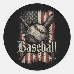Adesivo Jogador de Beisebol Bandeira Americana EUA Patriót