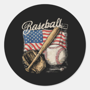 Adesivo Jogador de beisebol da bandeira americana Batedor