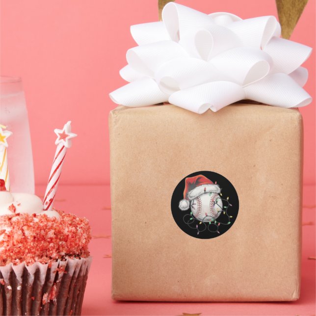 Adesivo Jogador de beisebol de Natal para papais noeis (Festa)