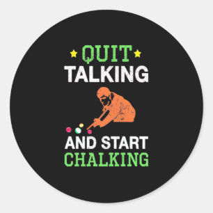 Adesivo Jogador de Bilhar Snooker Start Chalking