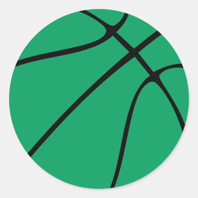 Adesivo Jogador de Bola de Esportes de Basquete Verde/Equi (Frente)