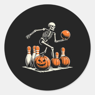 Adesivo Jogador de Boliche do Skeleton Engraçado Bowler Ha