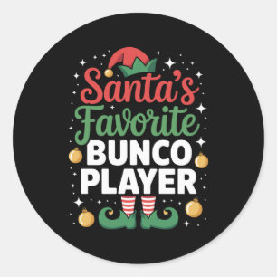 Adesivo Jogador de Bunco Favorito do Papai Noel Natal