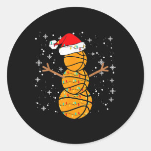 Adesivo Jogador de Bysketbyll de Natal Papais noeis Snowma