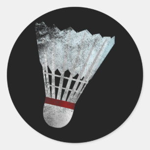 Adesivo Jogador de Camiseta do Badminton Shuttle Birdie Id