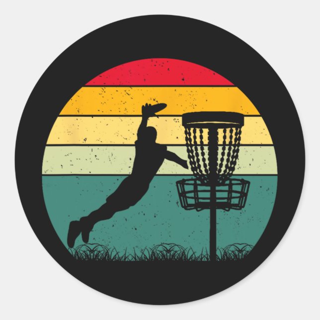 Adesivo Jogador de Disco Golfe - Esboço de Jogador de Disc (Frente)