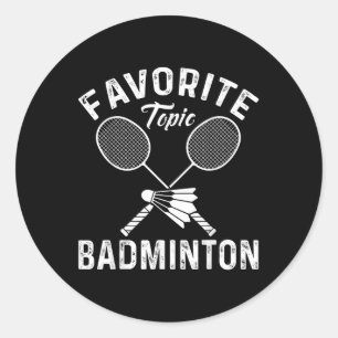 Adesivo Jogador de Esportes Engraçado Badminton de Tópicos