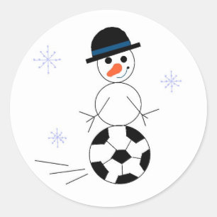 Adesivo Jogador de Futebol Boneco de Neve