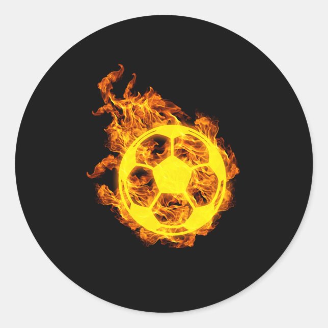 Adesivo Jogador de futebol do Fire Flames Ball (Frente)