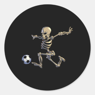 Adesivo Jogador de futebol do Halloween do Skeleton