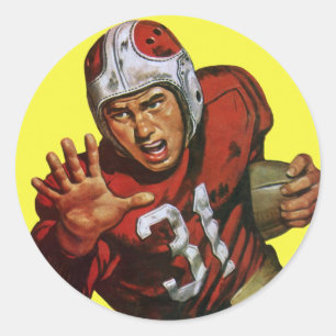 Adesivo Jogador De Futebol Do Vintage No. 31