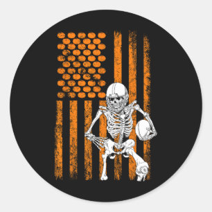 Adesivo Jogador de futebol Fan Gift Skeleton Halloween Men