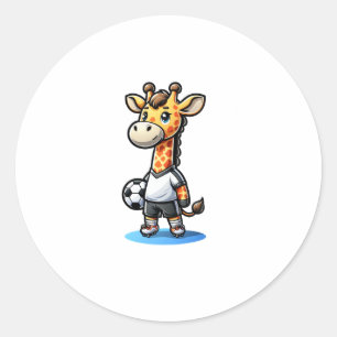 Adesivo Jogador de futebol girafa bonito.