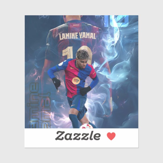 Adesivo Jogador de futebol Lamine Yamal Barcelona (Folha)